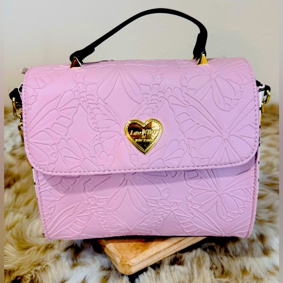 Betsey Johnson Handbags - BETSEY JOHNSON BUTTERFLY EMBOSSED CROSSBODY